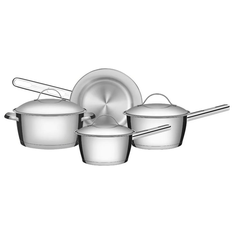 Jogo de Panelas 7 Peças em Aço Inox
